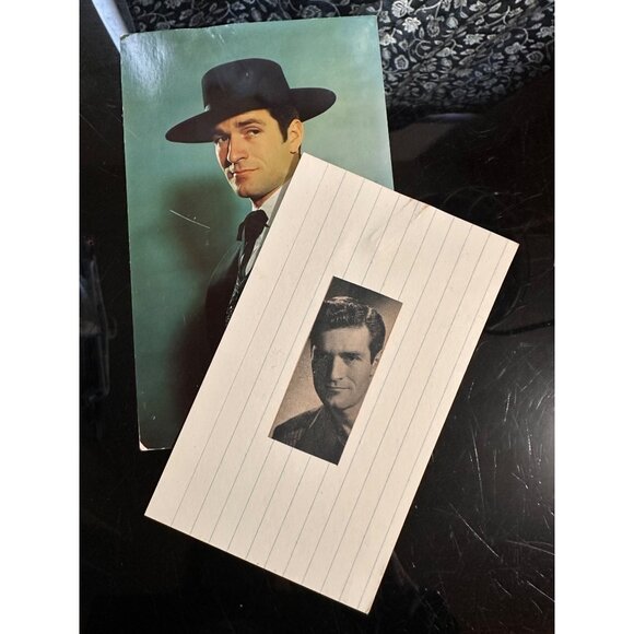 Vintage 1959 Hugh OBrian Fan Postcard Signed Photo With Wyatt Earp Bio Dexter Pr - Picture 7 of 13